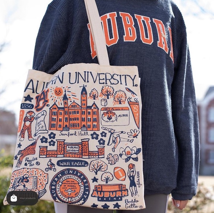 Auburn University Canvas Tote Bag